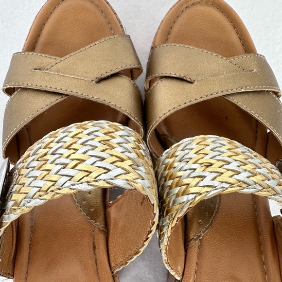 b.o.c Born Concept Jonna Gold Sunbronze Wedge Slide Sandle Size 9M - Picture 14 of 14